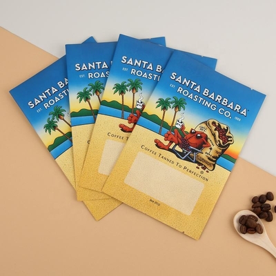 डिजिटल प्रिंटिंग अनुकूलित मुद्रित प्लास्टिक एल्यूमीनियम पन्नी बैग कॉफी नाश्ता तीन तरफ सील बैग फ्लैट पाउच बैक सील बैग