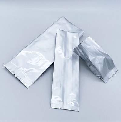 थोक नमी-प्रूफ पीई एल्यूमीनियम पाउडर बैग लेमिनेटेड हीट सील साइड गसेट वैक्यूम पाउच एल्यूमीनियम फॉयल फॉर स्टोरेज