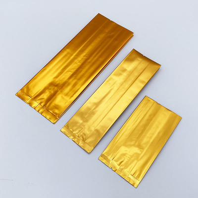 कस्टम लोगो साइड गसेट फ्लैट बॉटम स्टैंड अप पाउच एल्यूमिनियम फॉयल टी बैग हीट सील के साथ CPP और PE प्लास्टिक खाद्य पैकेजिंग