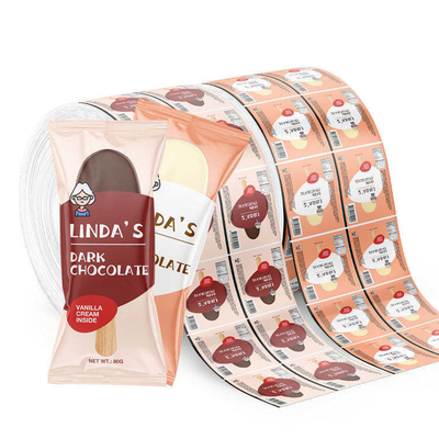 कस्टम मुद्रित खाद्य पैकेजिंग प्लास्टिक रोल फिल्म आइसक्रीम पैकेजिंग एल्यूमीनियम पन्नी लेमिनेटेड रोल फिल्म