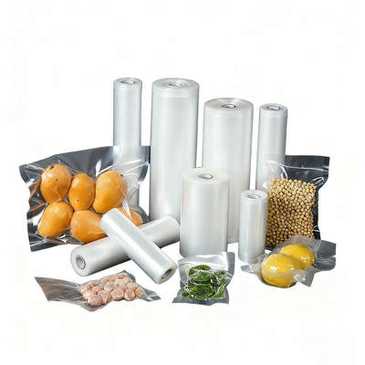 कस्टम मुद्रित थोक पारदर्शी नायलॉन वैक्यूम बैग, मांस या सब्जियों के लिए एक तरफ़ा साफ़ पाउच