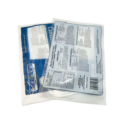 Custom Printed Logo Hot Seal Bags Three Side Sealed Frozen Food Packaging Plastic Vacuum Bags Meat Packaging With Window