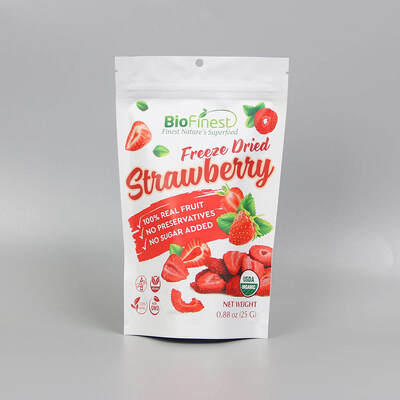 अनुकूलित मुद्रित पुनः बंद करने योग्य ज़िप लॉक प्लास्टिक एल्यूमीनियम पन्नी स्नैक फ्रीज सूखे फल Doypack खड़े हो जाओ थैली खाद्य पैकेजिंग बैग