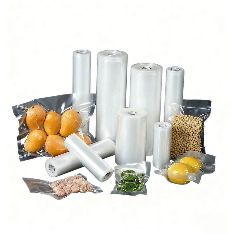 कस्टम मुद्रित थोक पारदर्शी नायलॉन वैक्यूम बैग, मांस या सब्जियों के लिए एक तरफ़ा साफ़ पाउच