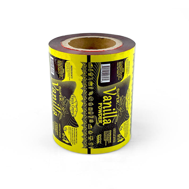 स्वचालित मशीन रोल सैशे पैकेजिंग रोल फिल्म खाद्य ग्रेड प्लास्टिक पीई लेमिनेटेड फिल्म कैंडी बिस्कुट स्नैक सैशे फिल्म रोल